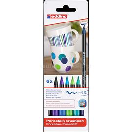 EDDING Ecsetirón porcelán marker 1-4mm, kerek 4600/6, 6 cool klf.szín EDDING_67468 small