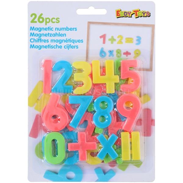 EDDY TOYS színes, 26 darabos, mágneses számok