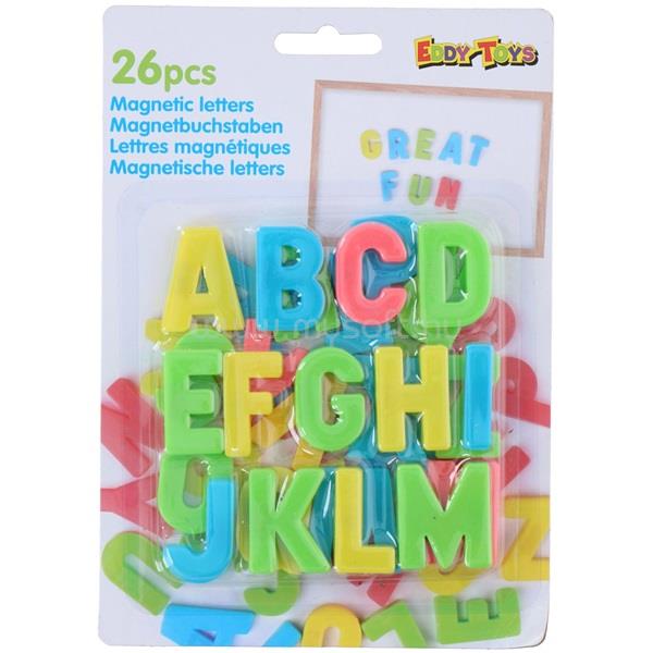 EDDY TOYS színes, 26 darabos mágneses betűk