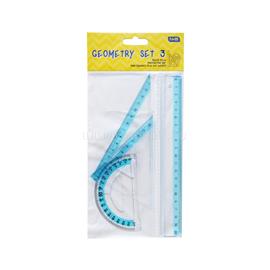 EDUCA Vonalzókészlet, 20 cm egyenes vonalzó, szögmérő, 45°, 10 cm-es és 60°, 14 cm-es háromszög vonalzó, 4 db/bliszter Educa EDUCA_000009816 small