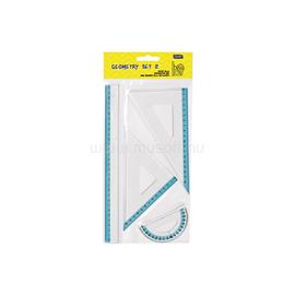 EDUCA Vonalzókészlet, 30 cm egyenes vonalzó, szögmérő, 45° 13 cm és 60°, 18 cm háromszög vonalzó, 4 db/bliszter Educa EDUCA_3241 small