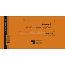 EGYEB BELFOLDI B.318-100/A/V 25x3 "Bevételi pénztárbizonylat nyugtával" nyomtatvány EGYEB_BELFOLDI_B.318-100/A/V small