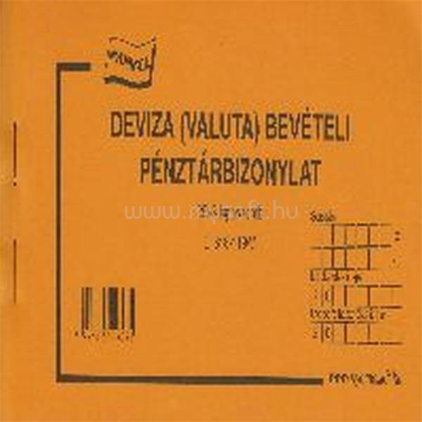 EGYEB BELFOLDI C.318-119/V 50x3lapos "Deviza bevételi pénztárbizonylat" nyomtatvány