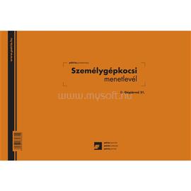 EGYEB BELFOLDI D.GEPJ.31 100 lapos tömb A4 fekvő "Személygépkocsi menetlevél" nyomtatvány EGYEB_BELFOLDI_D.GEPJ.31 small