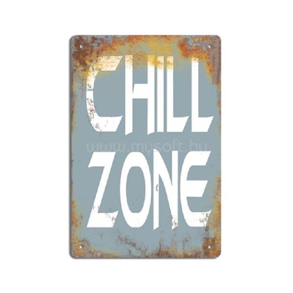 EGYEB BELFOLDI PF Chill Zone 20x30 cm-es retro dekor fémtábla