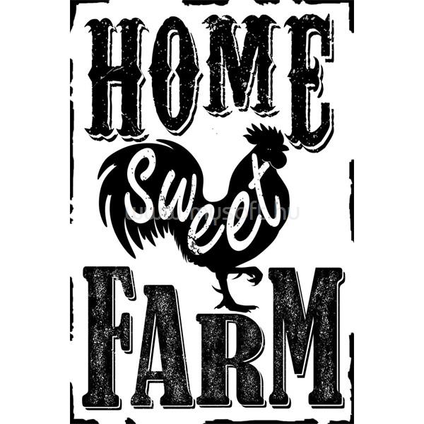 EGYEB BELFOLDI PF Home Sweet Farm 20x30 cm-es retro dekor fémtábla