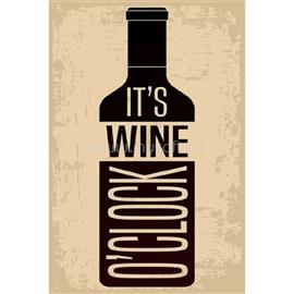 EGYEB BELFOLDI PF It`s wine o`clock 20x30 cm-es retro dekor fémtábla EGYEB_BELFOLDI_C20397 small