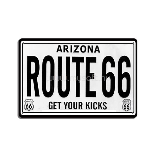 EGYEB BELFOLDI PF Route 66 20x30 cm-es retro dekor fémtábla
