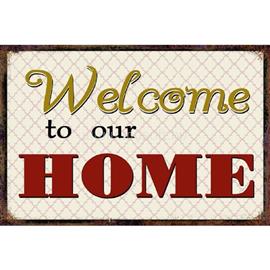 EGYEB BELFOLDI PF Welcome to our home 20x30 cm-es retro dekor fémtábla EGYEB_BELFOLDI_C20364 small