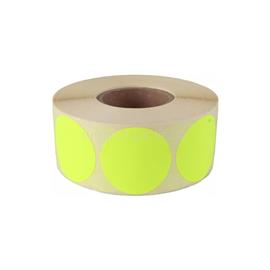 EGYÉB Etikett címke, 20mm, körcímke tekercses, 1000 címke/tekercs fluo sárga EGYEB_67707 small