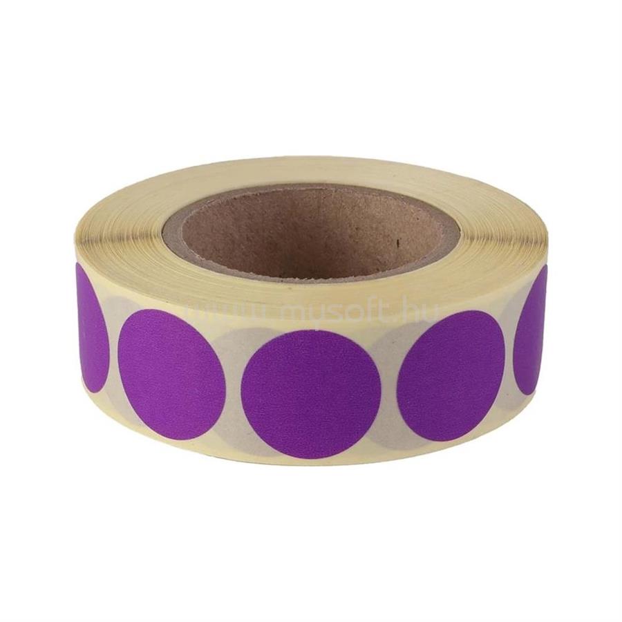 EGYÉB Etikett címke, 20mm, körcímke tekercses, 1000 címke/tekercs lila