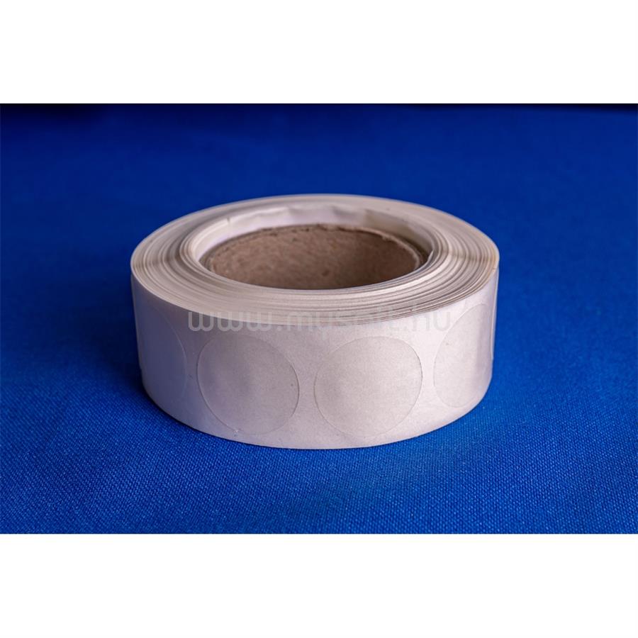 EGYÉB Etikett címke, 20mm, körcímke tekercses, PP 1000 db/tekercs átlátszó