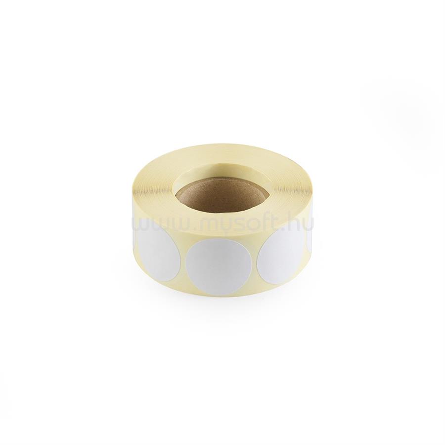EGYÉB Etikett címke, 30mm, körcímke tekercses 1000 db/tekercs fehér