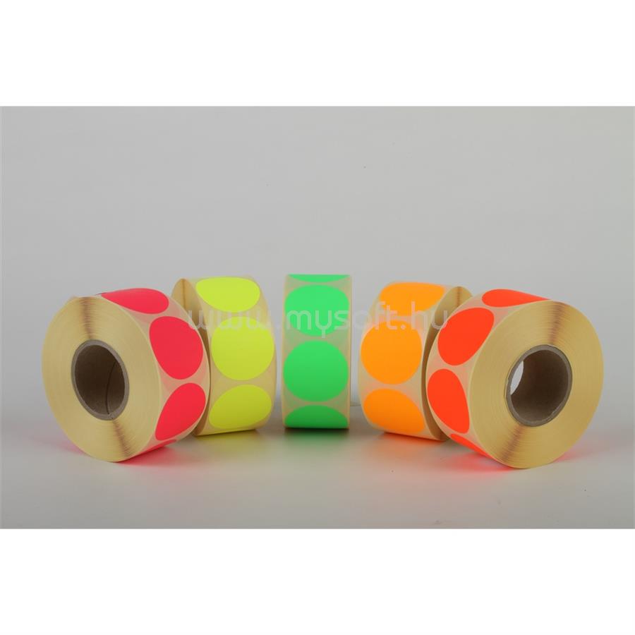 EGYÉB Etikett címke, 38mm, körcímke tekercses, 1000 címke/tekercs fluo pink