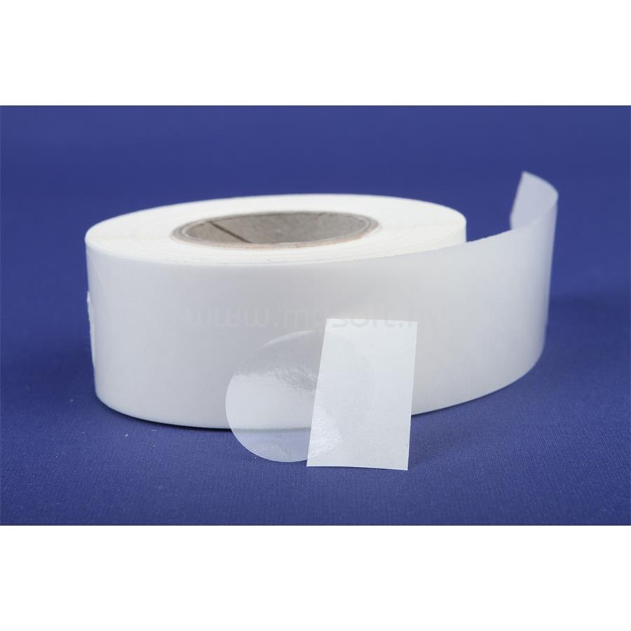 EGYÉB Etikett címke, 40mm, körcímke tekercses, PP 1000 db/tekercs átlátszó