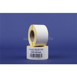 EGYÉB Etikett címke thermo, 26x43mm, tekercses, 1000 címke/tekercs fehér EGYEB_R_67695 small