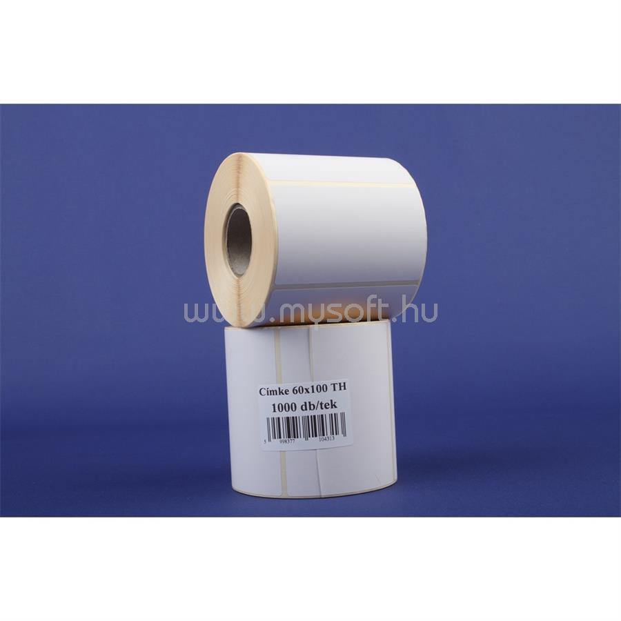 EGYÉB Etikett címke thermo, 60x100mm, tekercses, 1000 címke/tekercs fehér