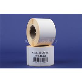 EGYÉB Etikett címke thermo, 60x58mm, tekercses, 700 címke/tekercs fehér EGYEB_67702 small