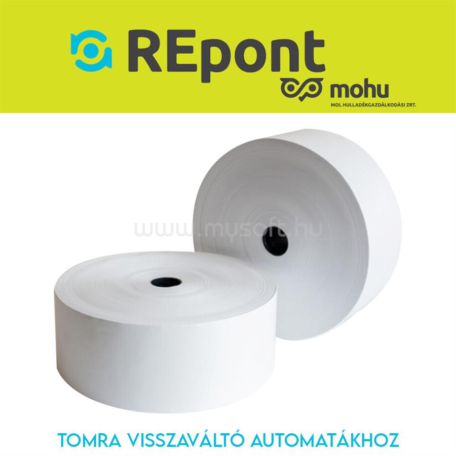 EGYÉB Hőpapír 58mm széles, 450fm hosszú, cséve 25mm, BPA mentes nyomatlan, TOMRA MOHU visszaváltó gépekhez
