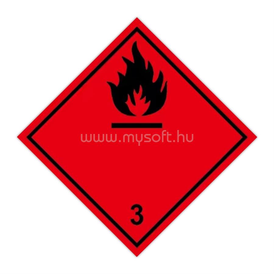 EGYÉB Információs címke, papír Gyúlékony gázok 3.1 10cmx10cm 300db/tekercs