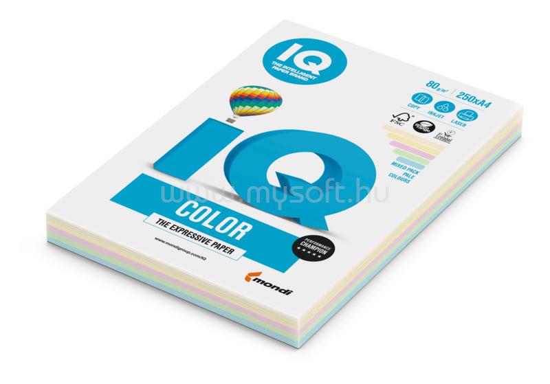 EGYÉB IQ Color A4 80g. pasztell MIX-PACK anyagában színezett másolópapír