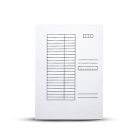 EGYÉB Iratgyűjtő, pólyás dosszié A4, 230g. karton táblázatos noname (fehér) EGYEB_60057 small