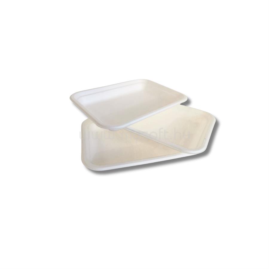 EGYÉB Papírtálca 185 x 135 x 23 mm komposztálható cukornád 125 db/csomag