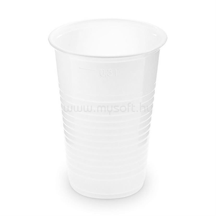 EGYÉB Pohár 3 dl műanyag 50 db/csomag fehér