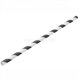 EGYÉB Szívószál papír 6 x 230 mm 250 db/csomag fekete/ fehér csíkos EGYEB_64946 small