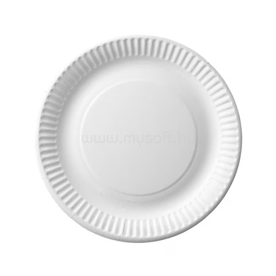 EGYÉB Tányér lapos papír 18 cm 100 db/csomag fehér