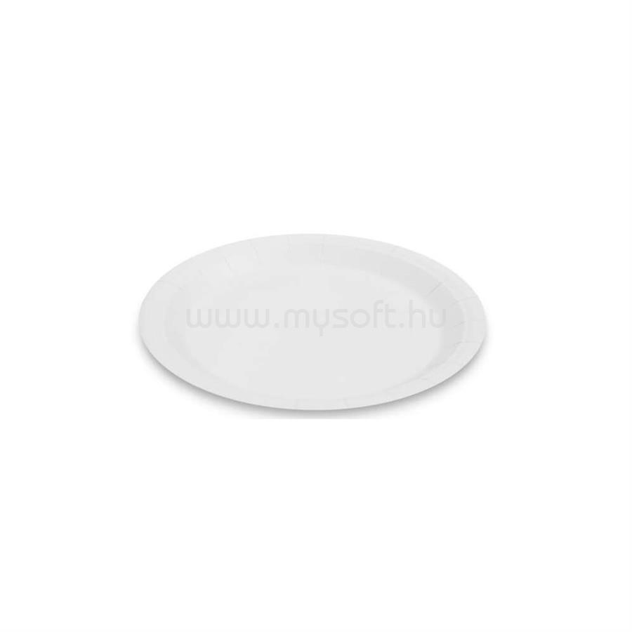 EGYÉB Tányér lapos papír 23 cm 100 db/csomag fehér