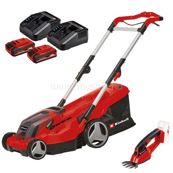EINHELL GE-CM 36/37 Li Set 2x3,0Ah PXC akkumulátoros fűnyíró kertigép szett