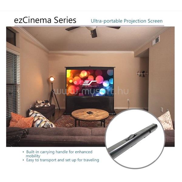 ELITESCREEN EliteScreens 60" (4:3) hordozható manuális pull up vászon F60NWV (122 x 91 cm, Fekete váz)