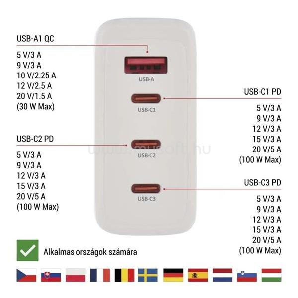 EMOS Emos GaN PD 120 W max. univerzális USB töltő