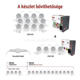 EMOS GoSmart 255 cm-es lánc, 12 rész, 7 W, RGBIC+CCT, dimmelhető, WiFi LED reflektor EMOS_ZIW15CR small