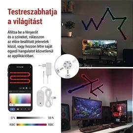 EMOS GoSmart Lines fekete, 9 részből álló, 34 W, RGBIC dimmelhető, WiFi LED lámpa EMOS_ZIW269R small