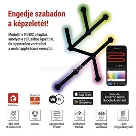 EMOS GoSmart Lines fekete, 9 részből álló, 34 W, RGBIC dimmelhető, WiFi LED lámpa EMOS_ZIW269R small