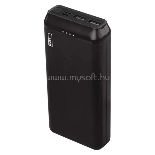 EMOS B0527B ALPHA2 20, 20000 mAh, 10 W, fekete powerbank
