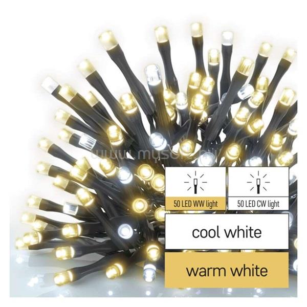 EMOS D1AN01 10m 100LED IP44 melegfehér-hidegfehér/id CNT - fényfüzér