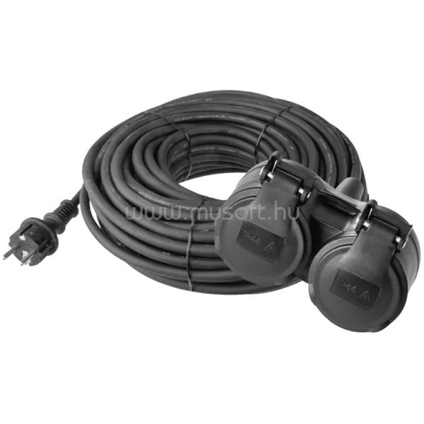 EMOS P0701 2 aljzat 10 méter 3x1,5mm2 gumikábeles IP44 kültéri hosszabbító