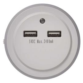 EMOS P3313 2 portos USB hálózati töltő éjszakai irányfénnyel EMOS_P3313 small