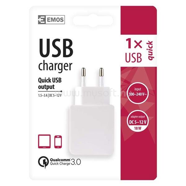 EMOS Quick 3A univerzális USB töltő