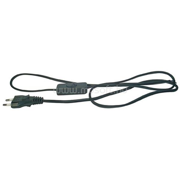 EMOS S09272 Flexo 2 méter 2x0,75mm2 fekete szerelhető kapcsolós kábel