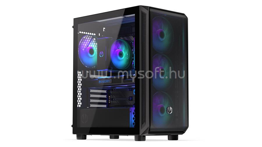 ENDORFY Arx 500 ARGB Fekete (Táp nélküli) ablakos mATX ház