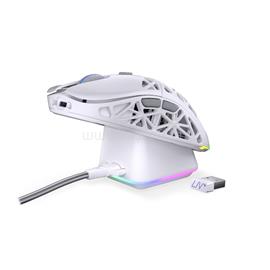 ENDORFY Wireless Egér - LIV Plus Onyx White (Honeycomb, 26 000 DPI, ARGB, PixArt PAW3395, optikai, fehér) + dokkoló EY6A017 small