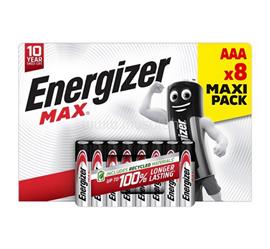 ENERGIZER MAX tartós elem (AAA, LR03, 1.5V, alkáli) 8db/csomag ENERGIZER_E303324100 small