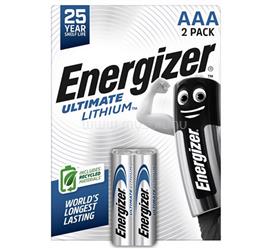 ENERGIZER ULTIMATE LITHIUM tartós elem (AAA, LR03, 1.5V, lítium) 2db/csomag ENERGIZER_E301535601 small