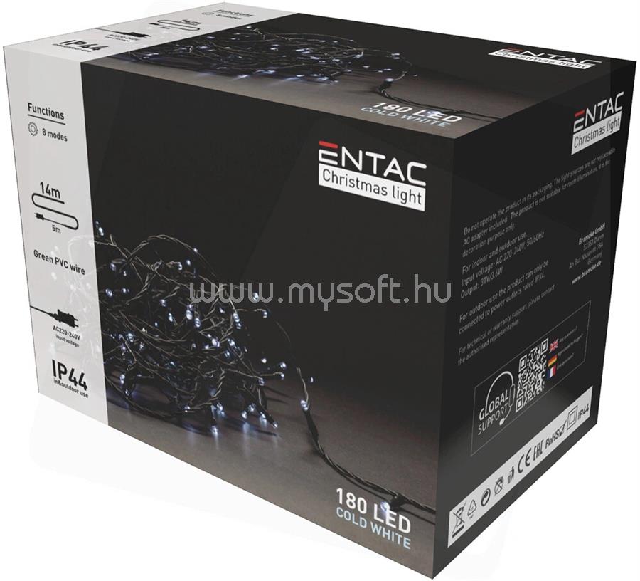 ENTAC KARÁCSONYI FÜZÉR IP44 180 LED 6400K