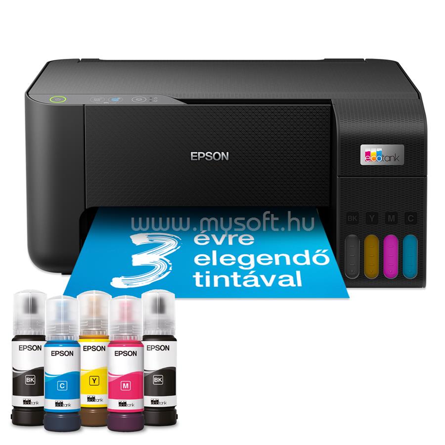EPSON EcoTank L3230 színes multifunkciós tintasugaras tintatartályos nyomtató (8100/6500 oldalra elegendő tintával)