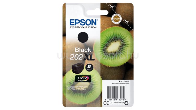 EPSON 202XL Eredeti fekete Kiwi Claria Premium nagy kapacitású tintapatron (550 oldal)